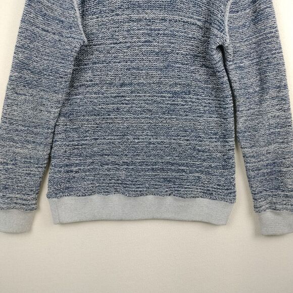 Schott Bros Sweater Mens Small Blue Gray Perfecto Crew Neck Heathered Marled USA - Picture 12 of 13